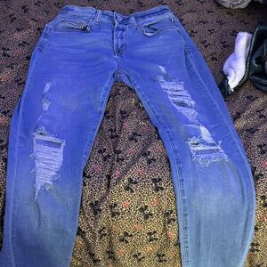 Arizona Jean Company Distressed Blue Skinny Jeans